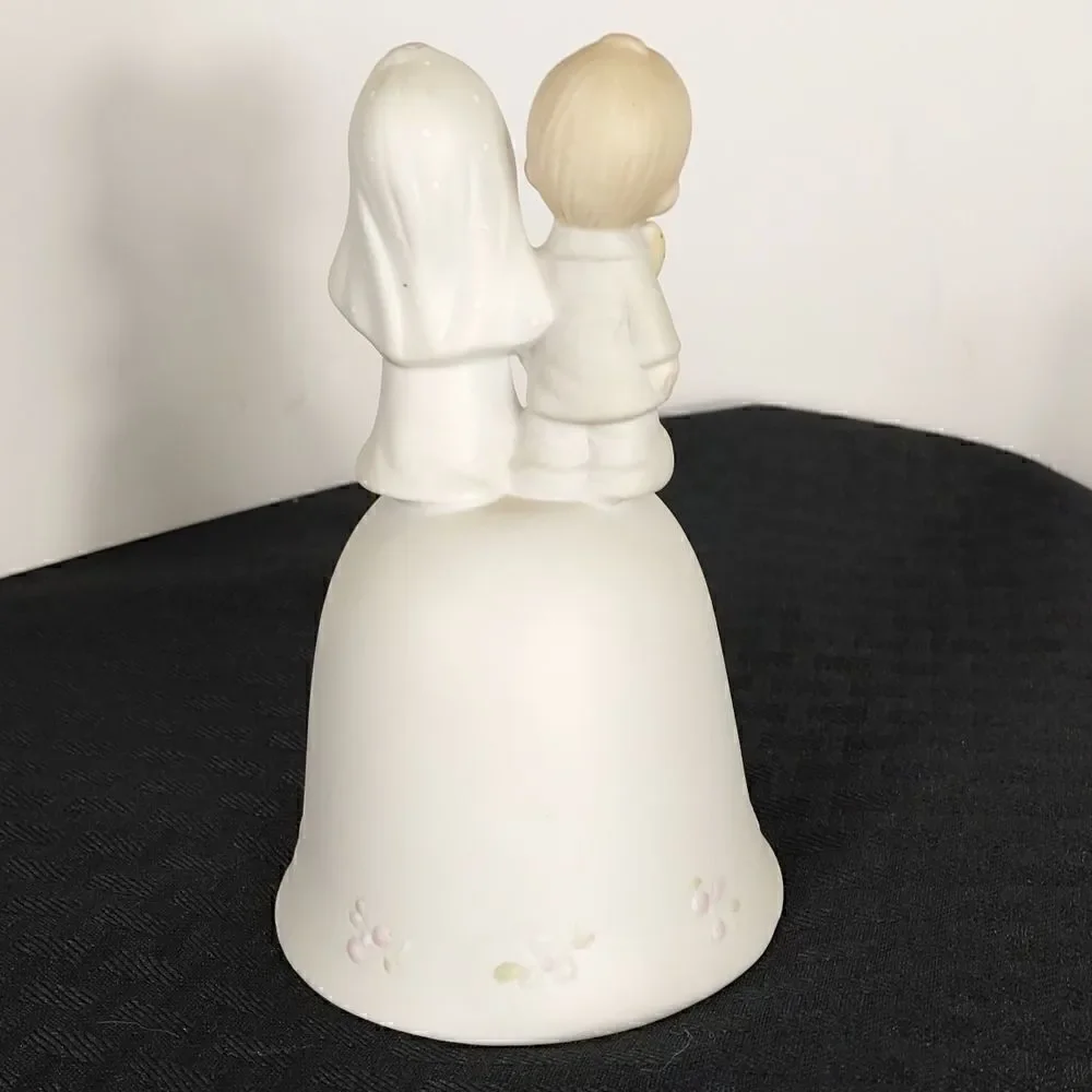 Bride & Groom Precious Moments Porcelain Bell.